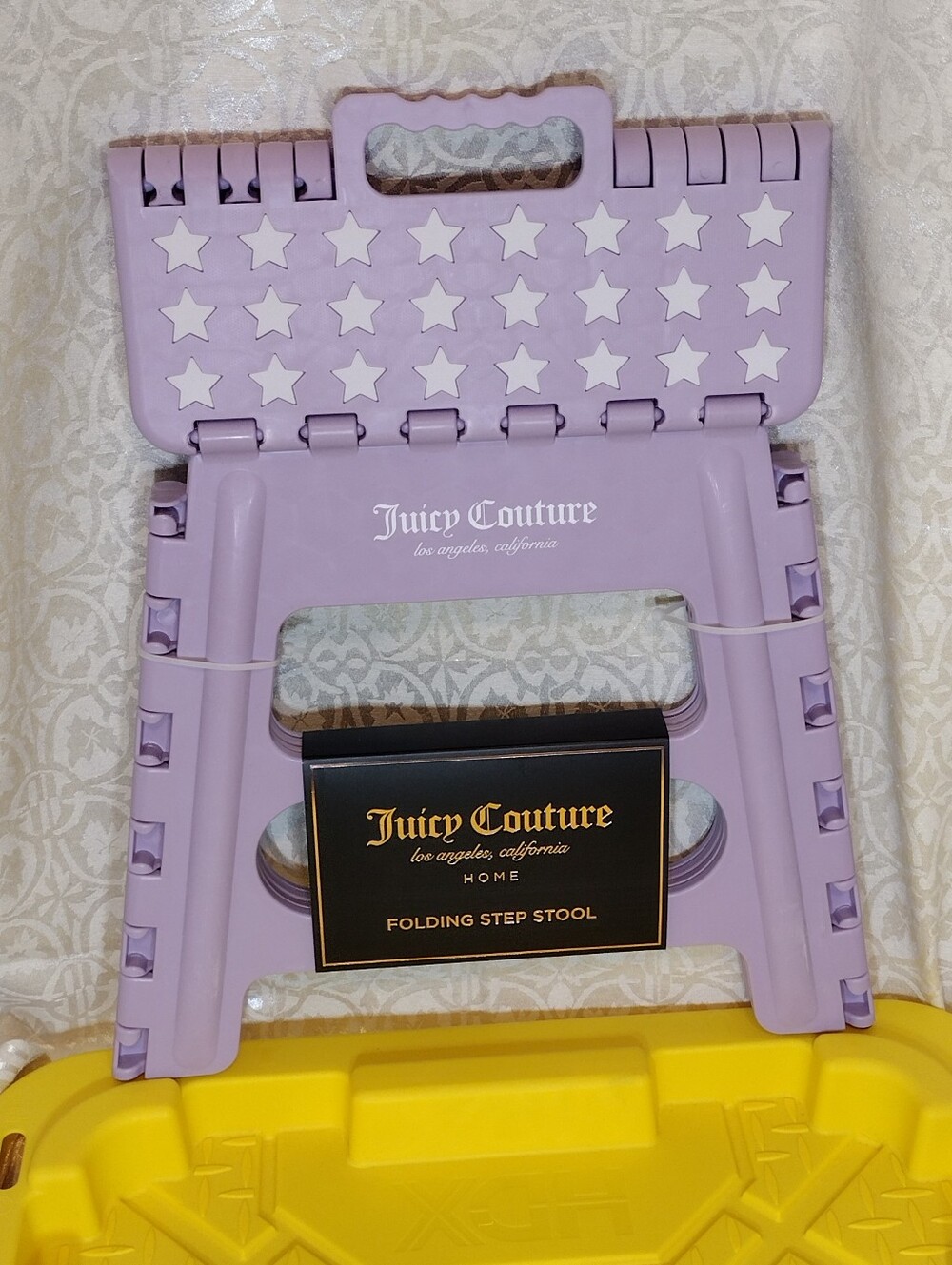 JUICY COUTURE FOLDING STEP STOOL  JUICY COUTURE LAVENDER  MEDIUM STEP STOOL  NEW